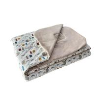 Colcha Cobreleito Infantil Estampada Cama Júnior 100% Algodão Barquinhos Nude Arrumadinho Enxovais