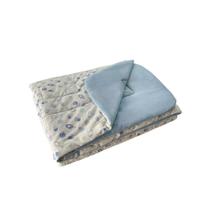 Colcha Cobreleito Infantil Estampada Mini Cama 100% Algodão Foguete Azul Brilha Arrumadinho Enxovais