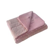 Colcha Cobreleito Infantil Estampada Solteiro 100% Algodão Corações Rosa Brilha Arrumadinho Enxovais