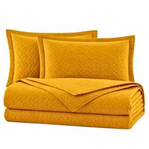 Colcha Cocha Cobre Leito Jogo Roupa Cama Casal Padrao 3 Pçs Face Unica Matelado Liso Simples Basico