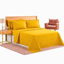 Colcha Cocha Cobre Leito Jogo Roupa Cama Casal Padrao 3 Pçs Matelado Basico Simples Liso Fronha Luxo