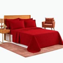 Colcha Cocha Cobre Leito Jogo Roupa Cama Casal Padrao 3 Pçs Matelado Basico Simples Liso Fronha Luxo
