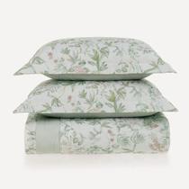 Colcha Com Porta Travesseiro 160 Fios Estampado Naila Casal
