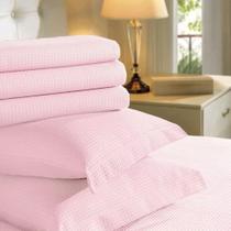 Colcha com porta travesseiro genova 240x260 teka - rosa