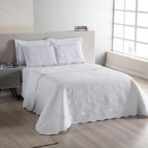Colcha de Cama Box Casal Padrão Cobre Leito Bouti Dupla Face Matelado 03 Peças Tropical