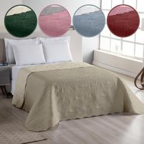 Colcha de Cama Box Cobre Leito Casal Queen Dupla Face 150 Fios Matelado FOLHAS Colcha de Cama Box Cobre Leito Casal Queen Dupla Face 150 Fios Matelado FOLHAS