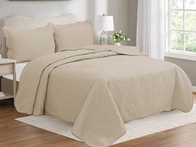 colcha de cama casal normal confortavel 3 peças 2,20x2,40m toque macio lisa cor:bege colcha de cama casal normal confortavel 3 peças 2,20x2,40m toque macio lisa cor:bege