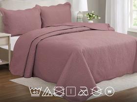 colcha de cama casal normal confortavel 3 peças 2,20x2,40m toque macio lisa cor:malva colcha de cama casal normal confortavel 3 peças 2,20x2,40m toque macio lisa cor:malva