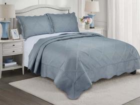 Colcha De Cama Egeu Casal 220x240 Cinza Camesa