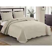 Colcha De Cama Ilusion Orla Casal 220x240 Bege - Camesa