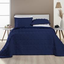 Colcha de cama King pompom dupla face micropercal 300 fios