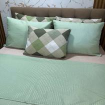 Colcha de cama Piquet 4 peças Casal. - VERDE Colcha de cama Piquet 4 peças Casal. - VERDE