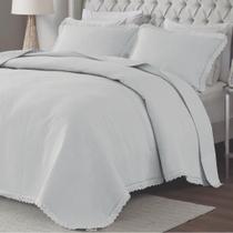 Colcha De Casal Romantic Lisa Com Bordado Inglês Corttex 200 Fios Colcha De Casal Romantic Lisa Com Bordado Inglês Corttex 200 Fios