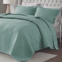 Colcha De Casal Romantic Lisa Com Bordado Inglês Corttex 200 Fios Colcha De Casal Romantic Lisa Com Bordado Inglês Corttex 200 Fios