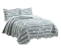 Colcha Dupla Face Casal 3 Peças Evolution Camesa Cor:Liga