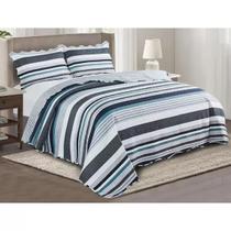 Colcha Dupla Face King 3 Peças Patchwork Niagara Camesa