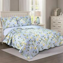 Colcha e Porta-Travesseiro Evolution Patchwork Solteiro 160x230cm Camesa