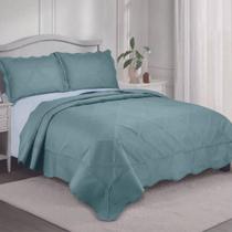 Colcha Egeu Casal 3 Peças 2,20X2,40 Camesa Piscina