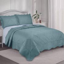 Colcha Egeu Casal 3 Peças 2,20X2,40 Camesa Piscina