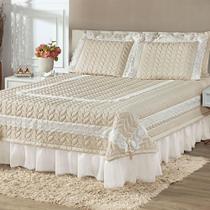 Colcha Esplendida Em Micropercal 200 Fios King 05 Peça Palha