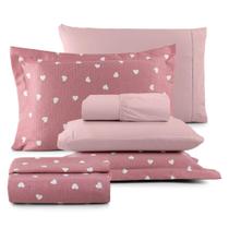 Colcha Estampada Piquet Queen 6 Peças Toque Suave e Sofisticado