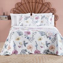 Colcha Estampada Queen 200 Fios Com Porta Travesseiro Valley 03 Peças Eloise