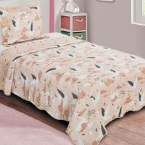 Colcha evolution patchwork infantil solteiro 160x230 cisne - CAMESA