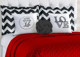 Colcha Good Vibes Queen 8 Peças Vermelho Casa Dona Colcha Good Vibes Queen 8 Peças Vermelho Casa Dona