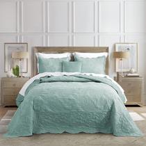 Colcha HZ & HY Oversized King 320 x 305 cm Aqua Sky 5 peças