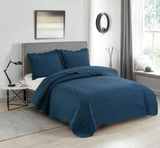 Colcha Ilusion Favo 3D Queem Dupla Face Porta Travesseiro - Camesa Colcha Ilusion Favo 3D Queem Dupla Face Porta Travesseiro - Camesa