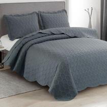 Colcha Ilusion Favo Queen 03 Peças 2,40x2,60 Camesa Colcha Ilusion Favo Queen 03 Peças 2,40x2,60 Camesa