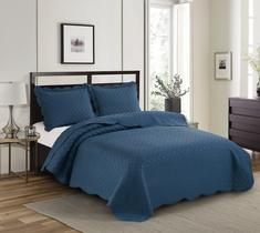 Colcha Ilusion Orla 3D Casal Queem Dupla Face Porta Travesseiro - Camesa Colcha Ilusion Orla 3D Casal Queem Dupla Face Porta Travesseiro - Camesa