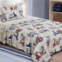 Colcha Infantil Dupla Face Evolution Patchwork Solteiro 02 Peças Camesa