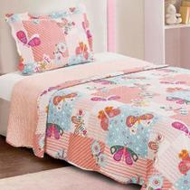 Colcha Infantil Dupla Face Evolution Patchwork Solteiro 02 Peças Camesa