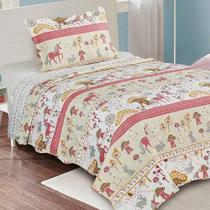 Colcha Infantil Dupla Face Patchwork 2 Pçs Camesa Cogumelos Colcha Infantil Dupla Face Patchwork 2 Pçs Camesa Cogumelos