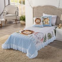 Colcha Infantil Solteiro com 6 Peças CobreLeito 1,70x2,30 Decoração Divertida para Crianças