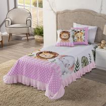 Colcha Infantil Solteiro com 6 Peças CobreLeito 1,70x2,30 Decoração Divertida para Crianças