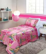 Colcha Jolitex Infantil Solteiro Barbie Mattel 160x240 2pcs