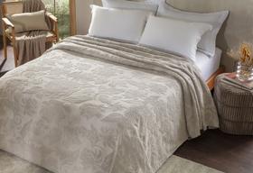 Colcha Jolitex Queen Melody Vintage Classic Bege Wool Elegância Exclusiva