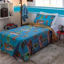 Colcha Jolitex Ultrasonic Mattel Hot Wheels Licenciado 1,60x2,40m Colcha Jolitex Ultrasonic Mattel Hot Wheels Licenciado 1,60x2,40m