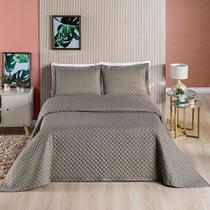 Colcha King 3 peças bordado mantelado micropercal 200 fios