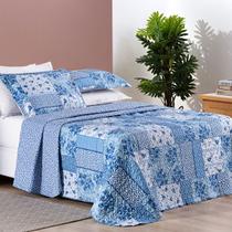 Colcha King Bouti 03 Peças Azul Sereno
