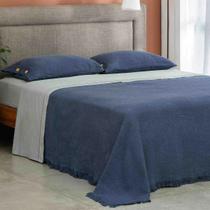 Colcha King Buddemeyer Medalhão 100% Puro Algodão Jacquard 2,35 x 2,80 com Franjas - Manta Peseira