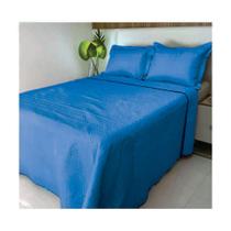 Colcha King Cobre Leito Dupla Face Matalado 03 Pçs Azul Royal Cód. 1725 Colcha King Cobre Leito Dupla Face Matalado 03 Pçs Azul Royal Cód. 1725