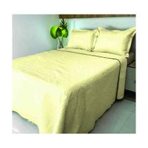 Colcha King Cobre Leito Dupla Face Matalado 03 Pçs Bege Colcha King Cobre Leito Dupla Face Matalado 03 Pçs Bege