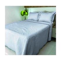 Colcha King Cobre Leito Dupla Face Matalado 03 Pçs Cinza Colcha King Cobre Leito Dupla Face Matalado 03 Pçs Cinza