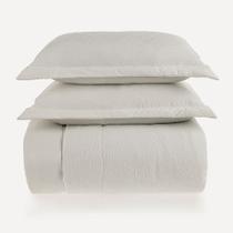 Colcha King com 2 Porta-travesseiros Vittoria Branco Colcha King com 2 Porta-travesseiros Vittoria Branco