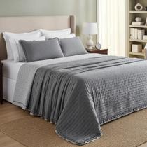 Colcha King Size Magnólia Bordada Luxo 200 Fios Maciez Total Colcha King Size Magnólia Bordada Luxo 200 Fios Maciez Total