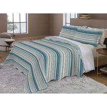 Colcha Kit Cobre Leito Casal Evolution Patchwork Dupla Face Estampada 220x240cm Camesa