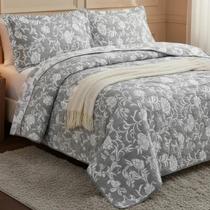 Colcha Lauryn 300 Fios Algodão Luxo Toque Macio Casal Queen Colcha Lauryn 300 Fios Algodão Luxo Toque Macio Casal Queen